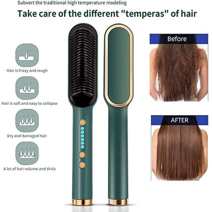 3-in-1 Hair and Beard Straightener Brush