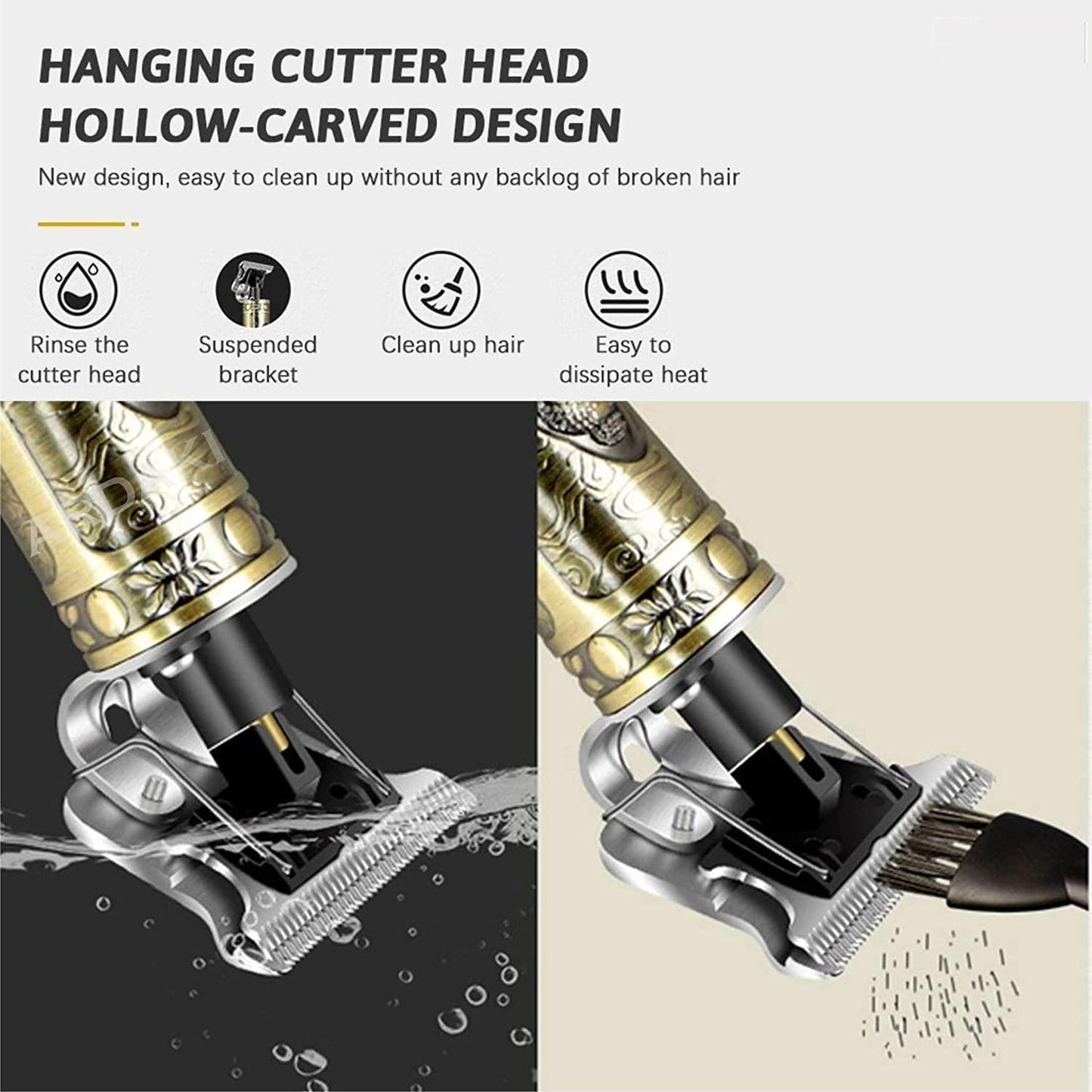 Hair Trimmer For Men Buddha Style Trimmer (Golden)